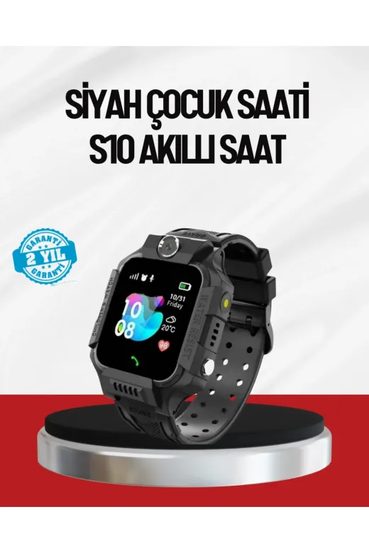 Balance Life GROUP-2588937 Mey İthalat® S10 Akıllı Çocuk Saati Siyah Model Çift Yönlü Konuşma Ve Sos