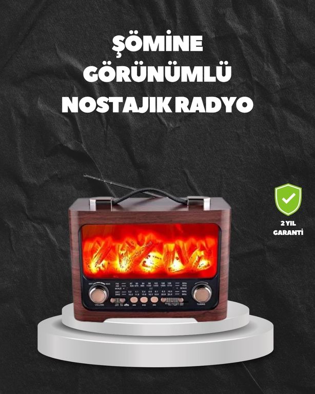 Balancelife 125024050 Mey İthalat Solar Şarjlı Şömine Işıklı Bluetooth Hoparlör Radyo, Usb, Tf Kart Destekli Çok Renkli