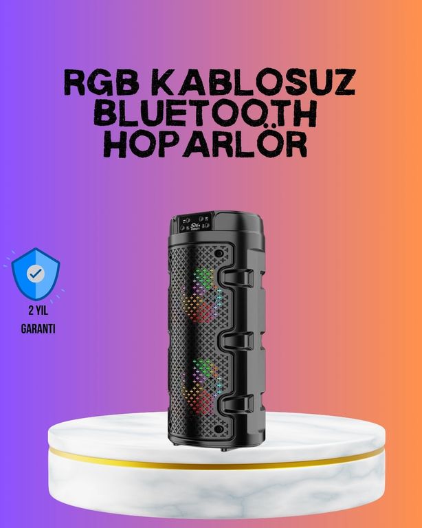 Balancelife 125024558 Mey İthalat Güçlü Bass Ve Net Tiz Özellikli Kablosuz Hoparlör Çok Renkli