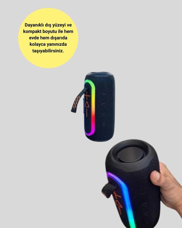 Balancelife 125024846 Mey İthalat Taşınabilir Şarjlı Bluetooth Hoparlör Güçlü Bas Çok Renkli