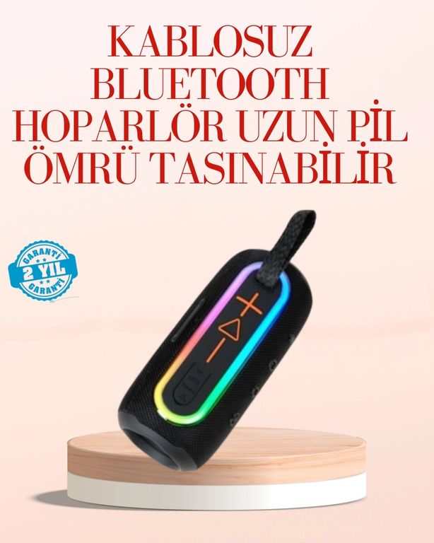 Balancelife 125024890 Mey İthalat Taşınabilir Bluetooth Hoparlör Kırmızı Ip67 Su Geçirmez Çok Renkli
