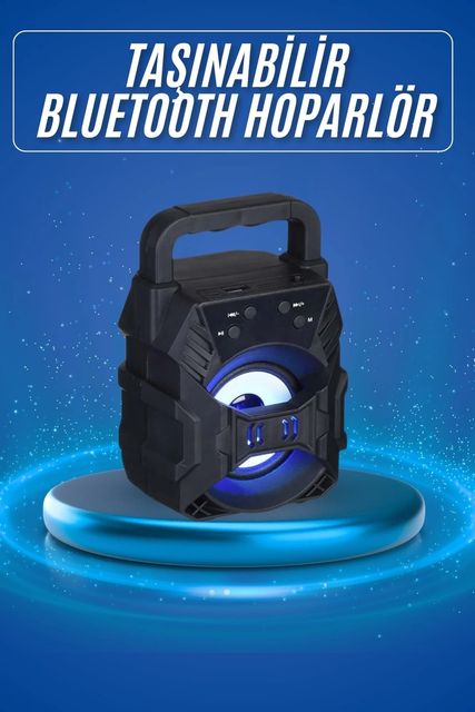 Balancelife 125025580 Mey İthalat Işıklı Bluetooth Hoparlör Ses Bombası Taşınabilir Yüksek Ses Kaliteli Radyo Özelliği Çok Renkli