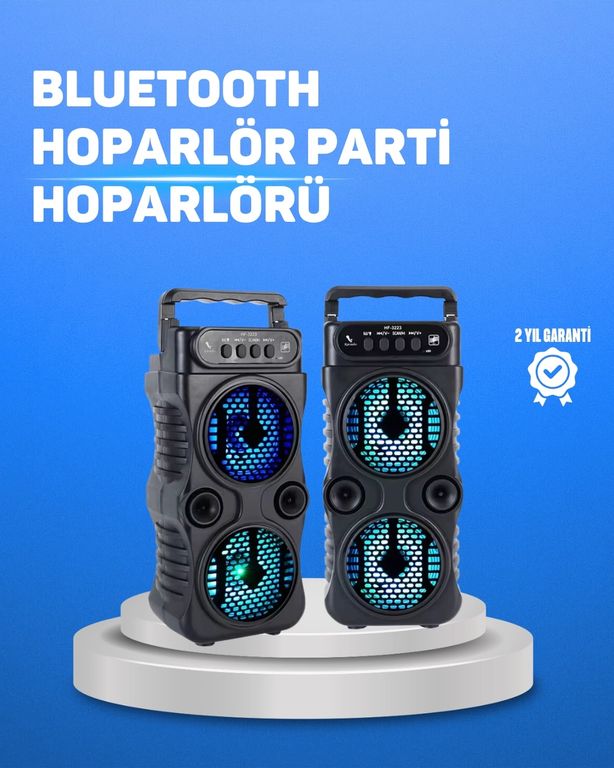 Balancelife 125025726 Mey İthalat Kablosuz Led Işıklı Bluetooth Hoparlör Fm Radyolu, Mikrofon Girişli Çok Renkli