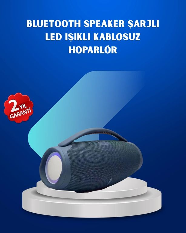 Balancelife 125028909 Mey İthalat Ipx5 Su Geçirmez Taşınabilir Bluetooth Hoparlör Renkli Işıklı Çok Renkli