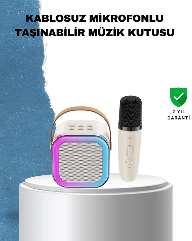 Balancelife 125028915 Mey İthalat Karaoke Mikrofon Hoparlör Seti 6 Saat Kullanım Süresi Çok Renkli