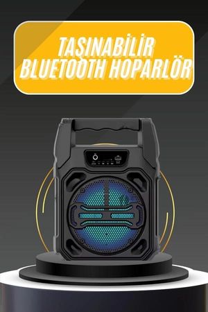 Balancelife 125028916 Mey İthalat Karaoke Mikrofonlu Fm Radyolu Bluetooth Hoparlör Yüksek Ses Kaliteli Çok Renkli