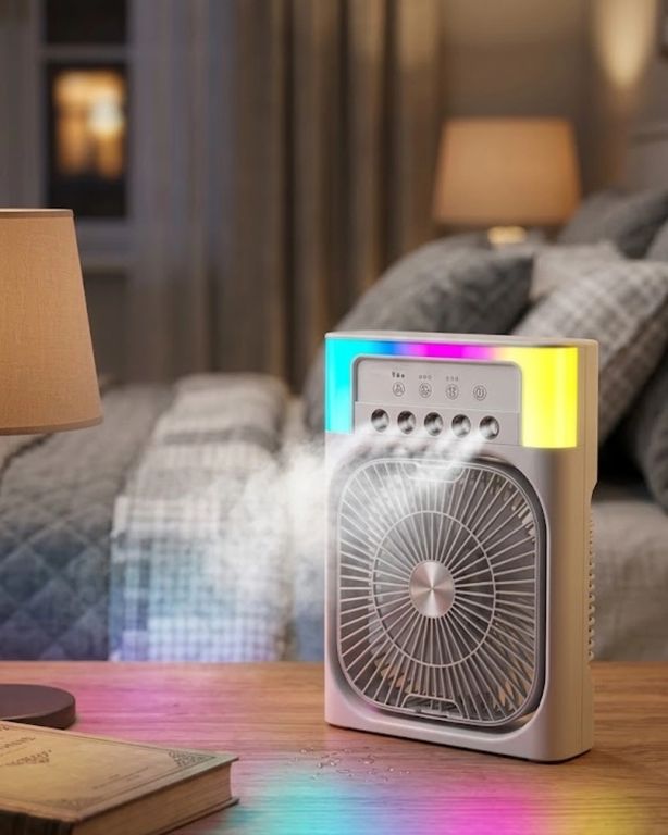 Balancelife 125741344 Mey İthalat Mini Klima Fan Su Hazneli Usb Şarjlı Sessiz Masaüstü Soğutucu Çok Renkli