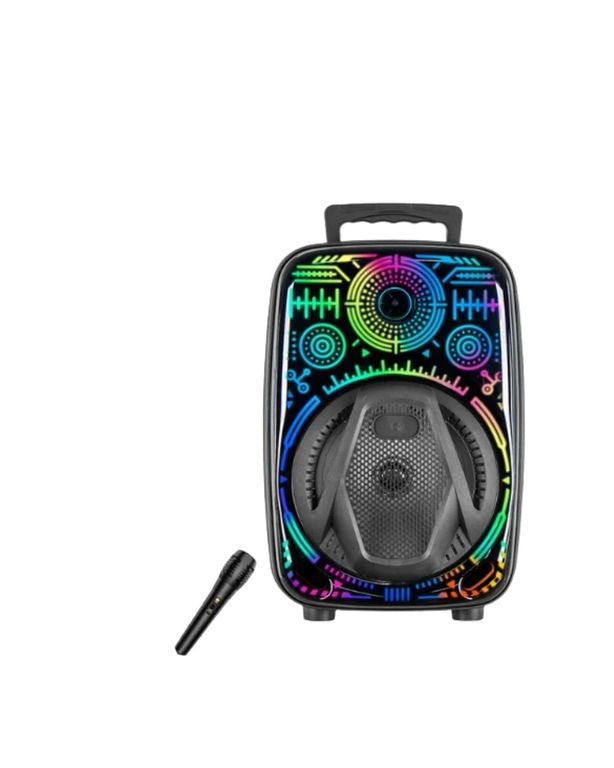 Balancelife 126702033 Mey İthalat Karaoke Hoparlör Rgb Led Işıklı Usb Fm Radyo Destekli Taşınabilir Speaker Çok Renkli