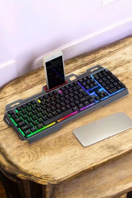 Balancelife 130185750 Mey İthalat Q Klavye Rgb Işıklı Klavye Ve Mouse Seti Kablolu Mouse Hediyeliş 13310806