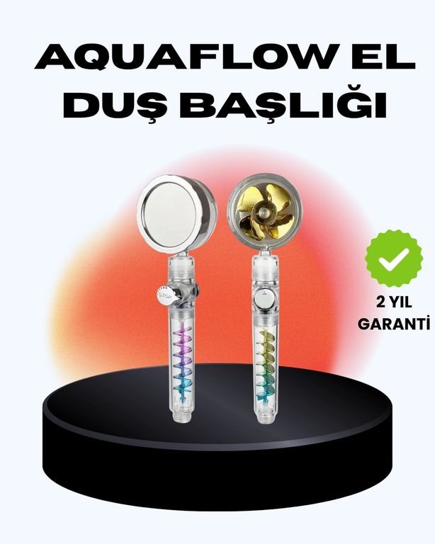 Balancelife 133509232 Mey İthalat Döner Pervaneli El Duşu Başlığı Su Tasarruflu, Basınç Artırıcı, Yağmur Etkili