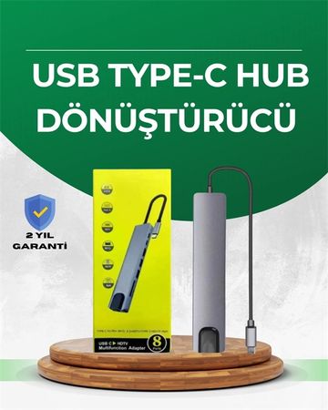 Balancelife MEYTDXUCZMACBOOKÇEVİRİCİİİİİİİ-4-BLMY Mey İthalat Type C Dönüştürücü 2 Usb3.0, Sd/ms, 4K Hdmı & Rj45 İle Profesyonel Kullanım Renk