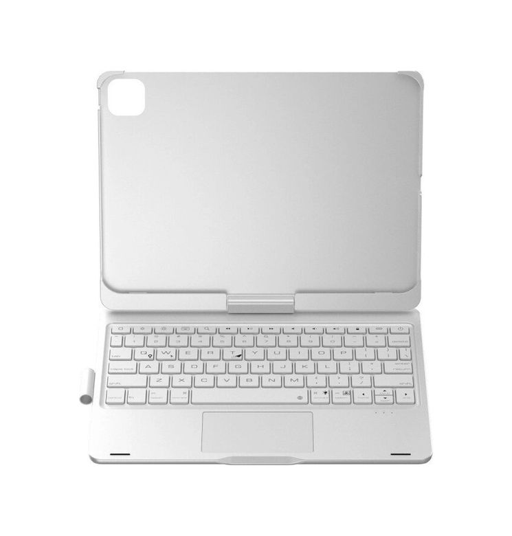 Balancelife PRODUCT-2347136 Apple Ipad Uyumlu Pro 11 2024 F11 Ats Kılıf Magic Dönen Klavyeli Tablet Kılıf - Gümüş Diğer Çok Renkli