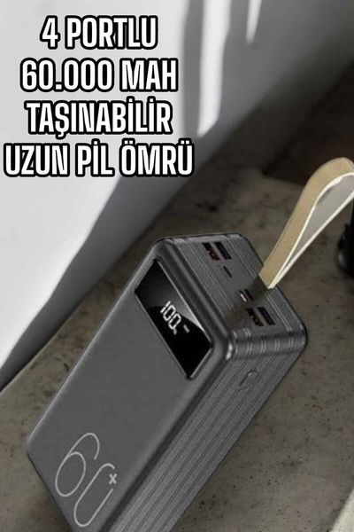 Balancelife TRİTHLTUCZ60000POWERBANK2-BLNCCC Powerbank 60.000 Mah Dijital Göstergeli 4 Portlu Taşınabilir Açık