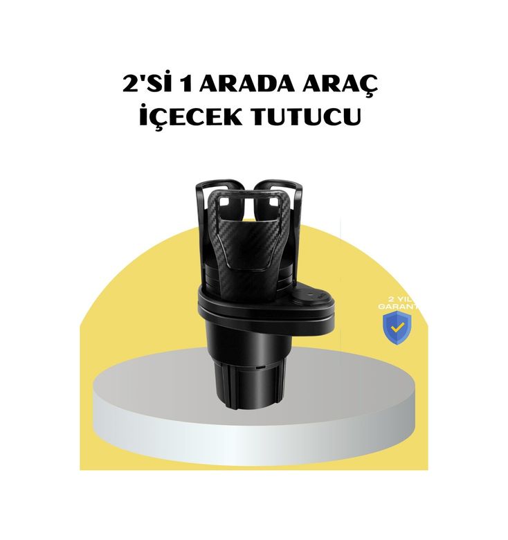 Balancelife TRİTHLTUCZZZCWS003BARDAKLIK-2-BLNCCC Araç İkili Bardak Tutucu Ayarlanabilir Genişlik 360 Döner Sistem 12 Siyah