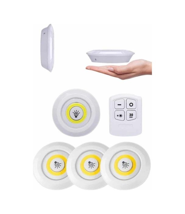Balancelife TRİTHLTUUCZZZ3LÜSPOTLEDIŞIKKKKKK3-BLNCCC Yapışkanlı 3'lü Spot Led Işık Lamba Montajsız Pilli Uzaktan Kumandalı Çok Renkli 42696242