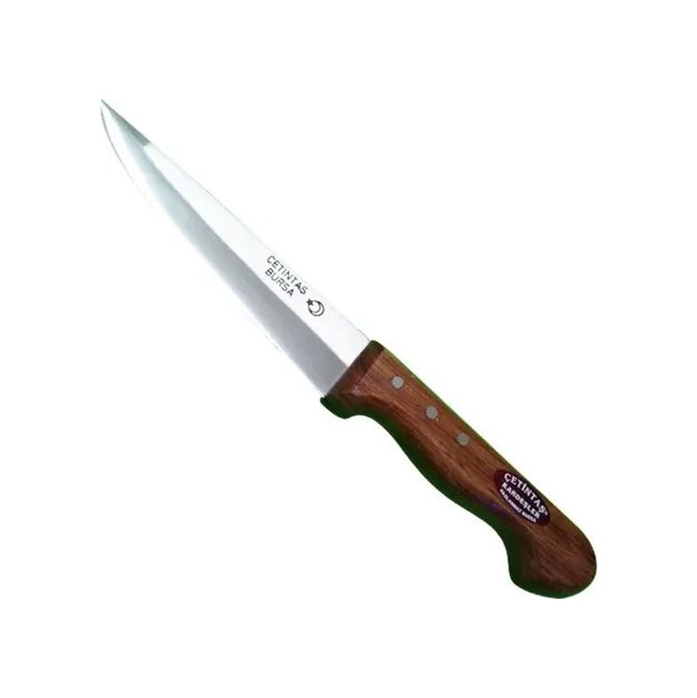 Balancelife TrLat0TK0014K-OZK-ÇTN0-BLNCC Bursa Kurban Ve Kasap Bıçağı No:0, 12 Cm, Ahşap Gül Sap Gri