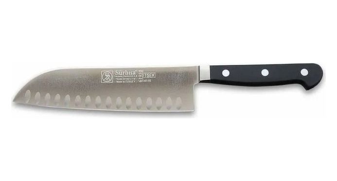 Balancelife TrLat0TK0014K-SR61950-BLNCC 61950 - Sıcak Dövme Oluklu Santoku Şef Bıçağı 18 Cm Gri