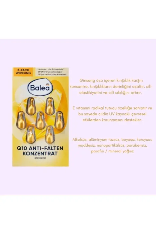 BALEA KONZENTRAT_00300 Q10 Kirişiklik Önleyici Serum 7'li Alman Kalitesi