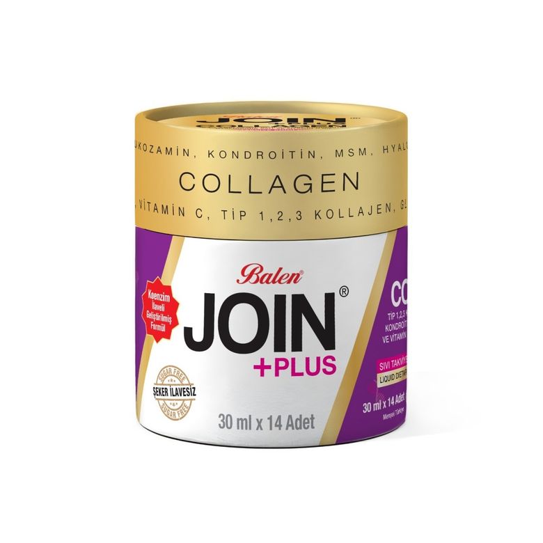 Balen istbjop450 Join+Plus Tip 1,2,3 Kollajen, Glukozamin, Kondroitin, Msm, Hyaluronik Asit Ve Vitamin C Shot 30 Ml * 14