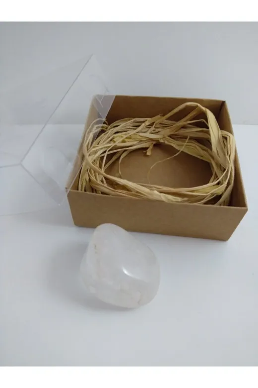 BalıkHediyelik BBL-KVRS-1002-01 Kuvars Taşı Biblo/ Ham Doğaltaş Biblo 40-45 Gr