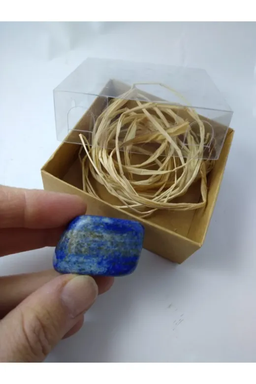 BalıkHediyelik BBL-LPS-1001-01 Lapis Lazuli Taşı Biblo/ Ham Doğaltaş Biblo 35-40 Gr