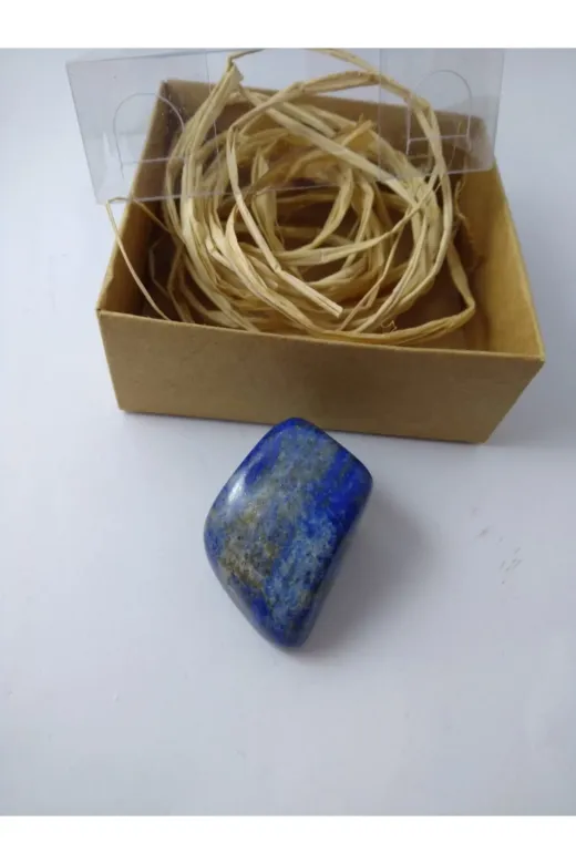 BalıkHediyelik BBL-LPS-1001-01 Lapis Lazuli Taşı Biblo/ Ham Doğaltaş Biblo 35-40 Gr