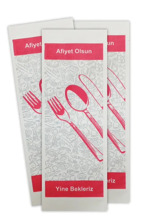Balkan 476786767646464 Kağıt Sülfit Çatal Kaşık Bıçak Kılıfı 1000 Adet - 8Cm X 24Cm (Gri - Kırmızı)