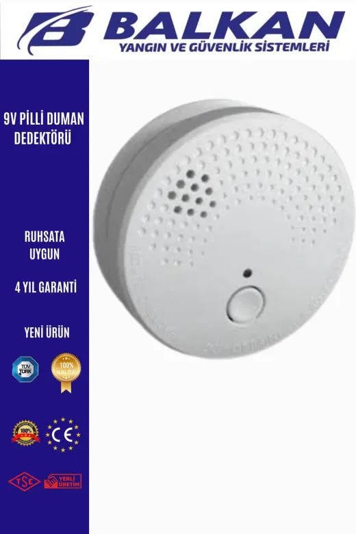 Balkan Ticaret balkanpil7 9V Pilli Duman Dedektörü