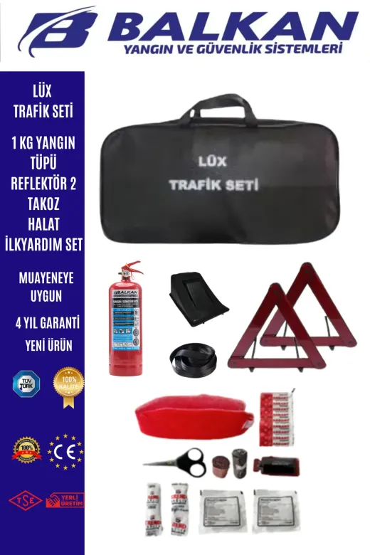 Balkan Ticaret trafiksettuvturkk Lüx Trafik Çift Reflektörlü Tüm Muayene Gereksinimlerine Uygun 1 Kg Abc Kkt (2026-2030) Yeni Ürün