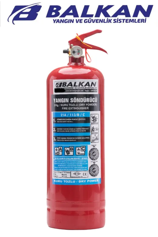 BALKAN YANGIN VE GÜVENLİK SİSTEMLERİ BALKANHFC2KG2 2 Kg Hfc Otomatik Pano Söndürme Cihazi Tse Ce Belgeli 2 Adet