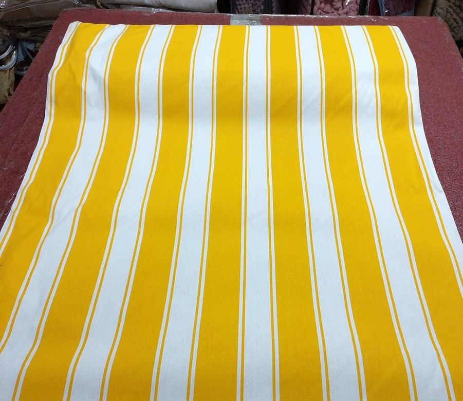Balkon Perdesi Branda Kumaşı Metrelik (En 240cm)-Sarı Beyaz