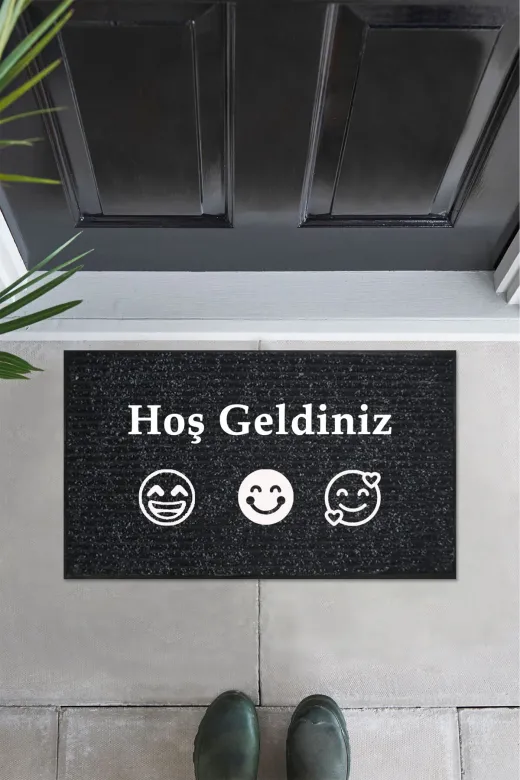 Balkon Ve Iç Dış Kapı Yıkanabilir Nem Alıcı Toz Alıcı Halı Kapı Önü Paspası Türkçe Hoş Geldiniz