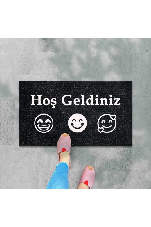 Balkon Ve Iç Dış Kapı Yıkanabilir Nem Alıcı Toz Alıcı Halı Kapı Önü Paspası Türkçe Hoş Geldiniz