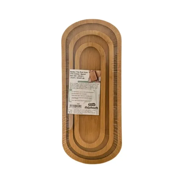 Bambu Uzun Oval 3 Parça Sunum Tepsisi