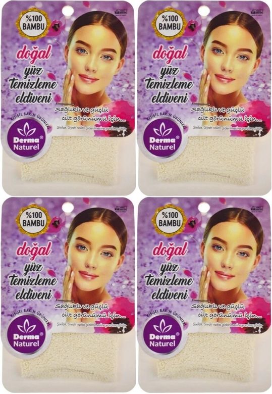 Bambu Yüz Temizleme Eldiveni MS-32 (4 Lü Set)