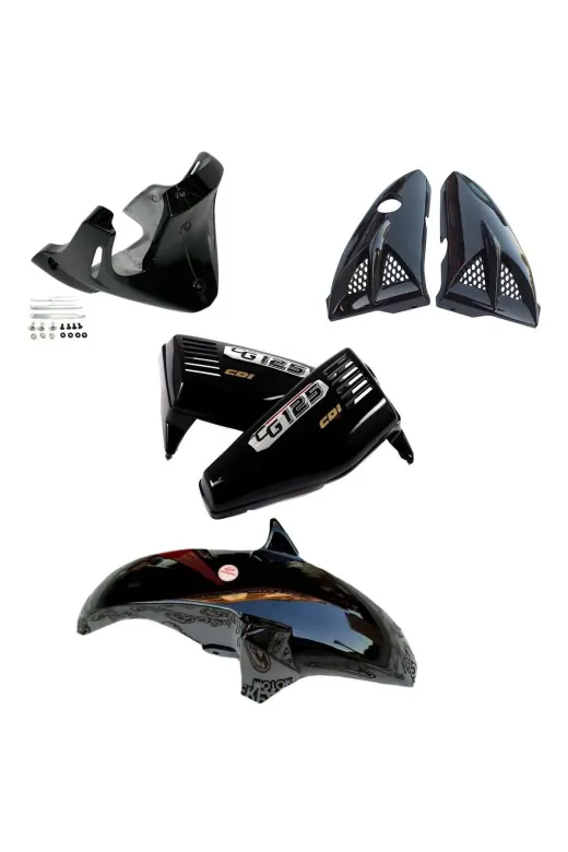 bardakcı bike CGDSSY012K Cg Siyah Dörtlü Set (Sakal-Bıyık-Çamurluk-Yankapak)