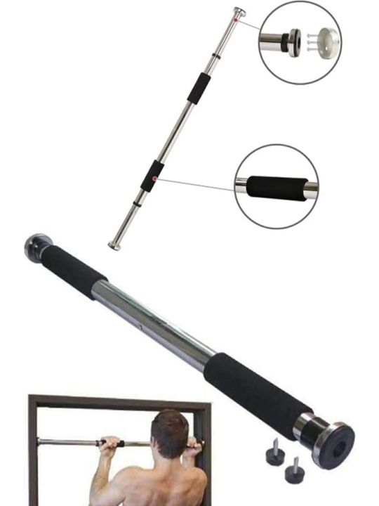 Barfiks Çubuğu 80 - 130 Cm Çift Süngerli Ayarlanabilir Barfiks Çekme Demiri Barfiks Aleti