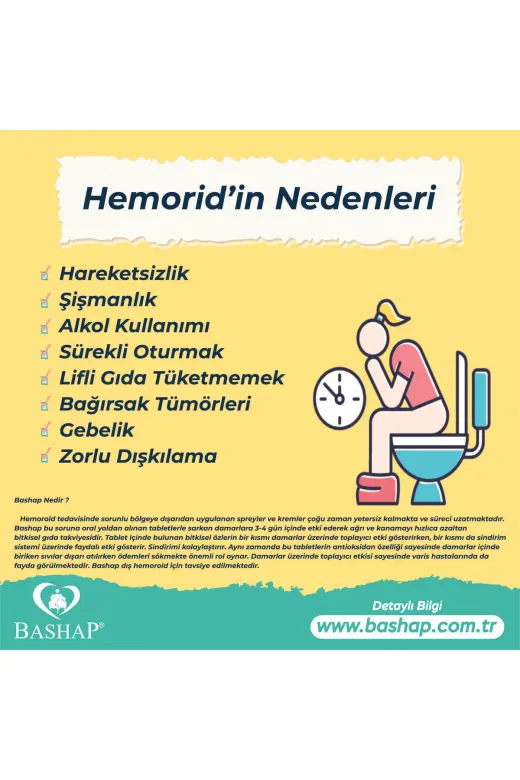 Bashap 49632626 H.emoroid B.asur İçin Takviye Edici Gıda 2 Kutu