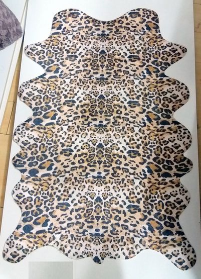 Baskılı Kaymaz Deri Taban Leopar Post 160x200