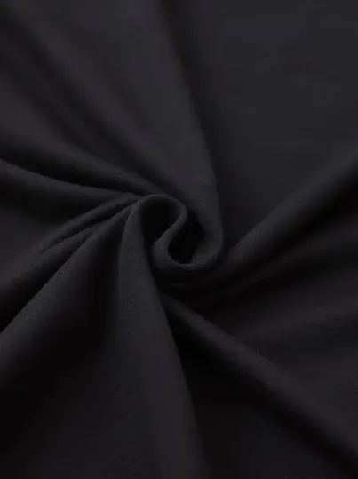 Baskılı Oversize Bisiklet Yaka T-shirt - Siyah - M - Siyah