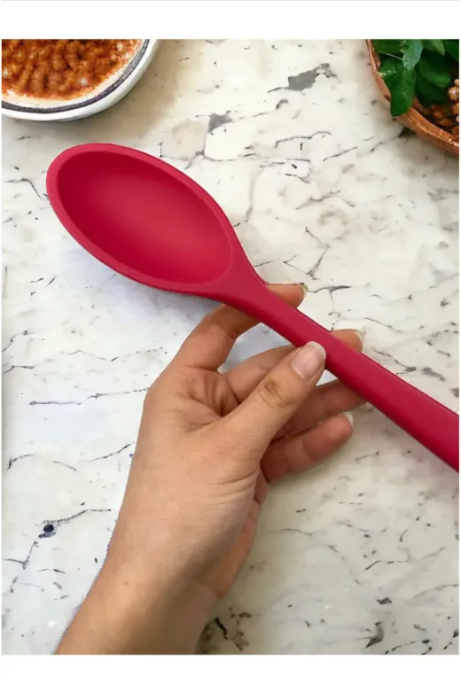 bavella Sert  Silikon Kepçe Kaşık Sert  Isıya Dayanıklı Silikon Kepçe Kaşık Seti 4 Parça