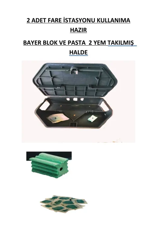 Bayer 454963159 Fare İstasyonu 2 Adet Pasta Blok Yemi Takılmış Kullanıma Hazır