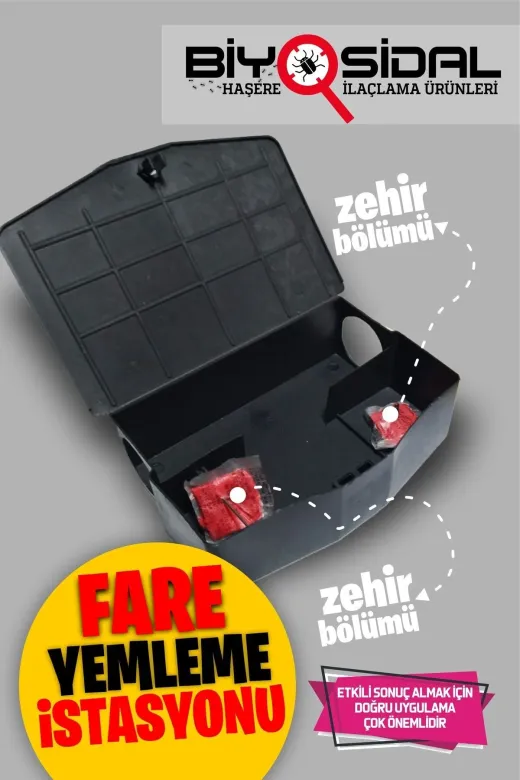 Bayer mumblokistasyon Kullanıma Hazır Fare Istasyonu Zehri Içerisinde 5 Adet Mumblok