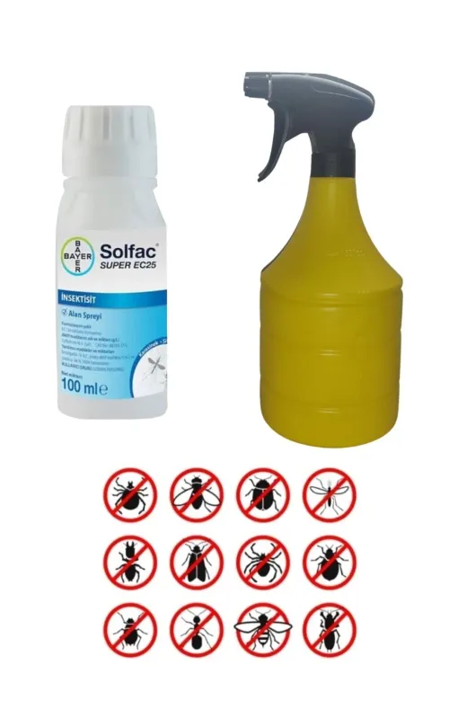 Bayer Set-19 Solfac Super Ec25 100Ml/genel Haşere İlacı/1Lt Prof. Fısfıs/eldiven Hediyeli
