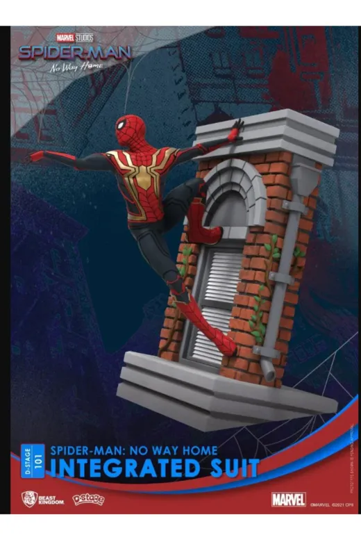 BEAST KINGDOM 324244 Bkd: Marvel- Örümcek Adam No Way Home Spider-Man (Upgraded Suit) (Diorama Stage)
