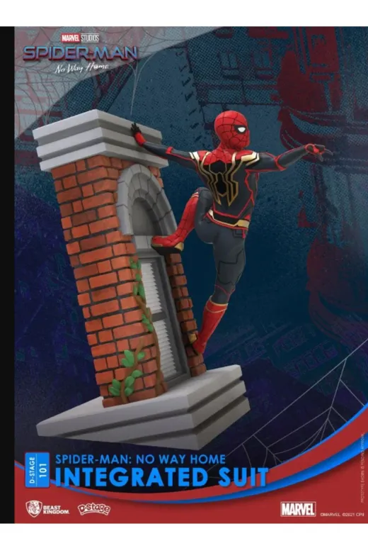 BEAST KINGDOM 324244 Bkd: Marvel- Örümcek Adam No Way Home Spider-Man (Upgraded Suit) (Diorama Stage)