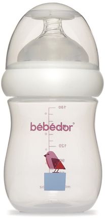 Bebedor Desenli Geniş Ağızlı PP Biberon 180ML (Kod:97322) - Mor