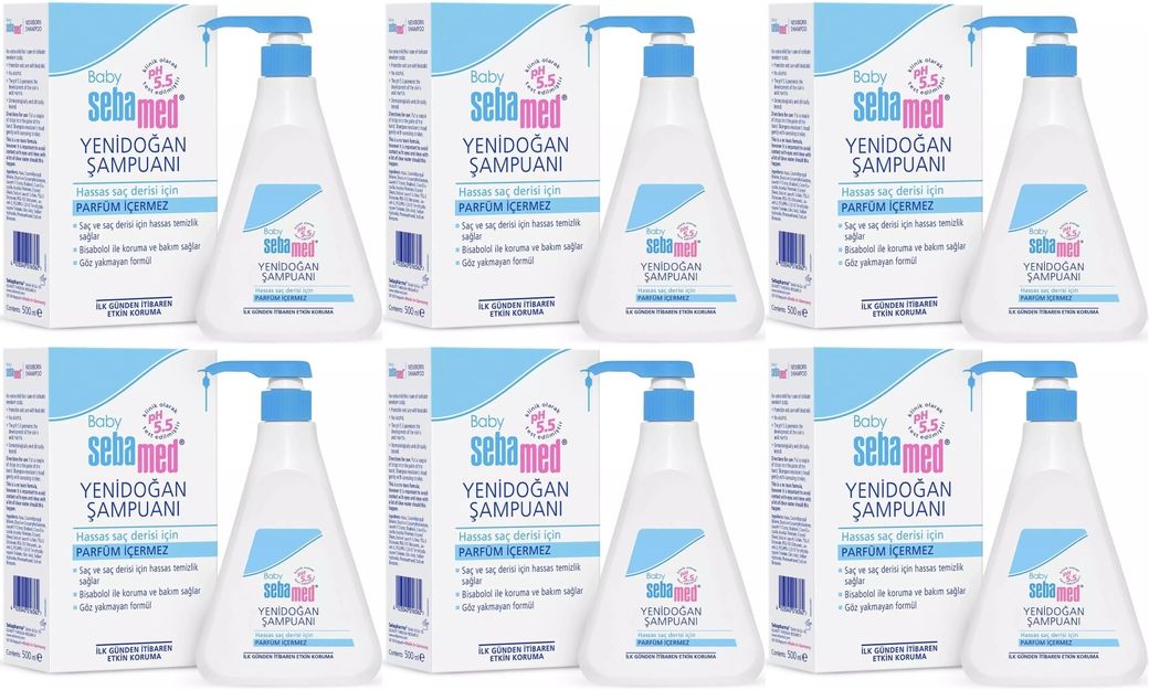 Bebek Şampuanı 500ML Pompalı (Yenidoğanlar İçin) (6 Lı Set)