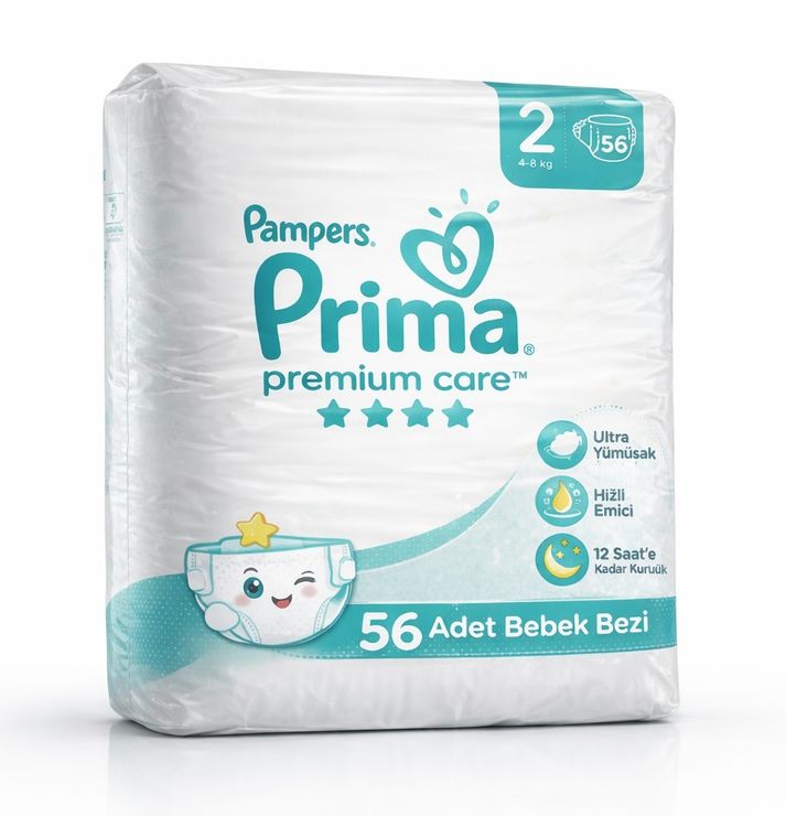 Bebek Bezi Beden:2 (4-8KG) Mini 56 Adet Fırsat Pk