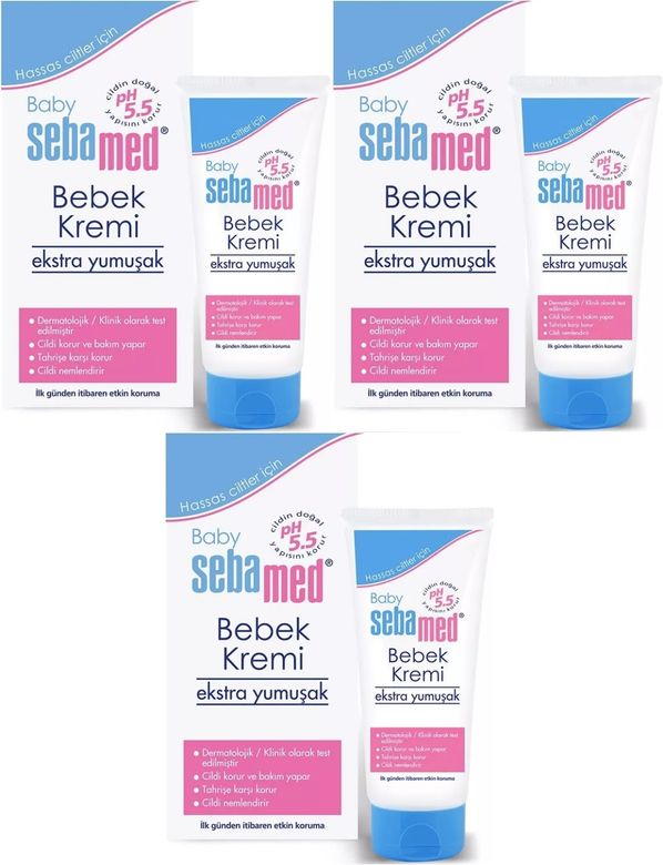Bebek Kremi 200ML Ekstra Yumuşak 3 Lü Set